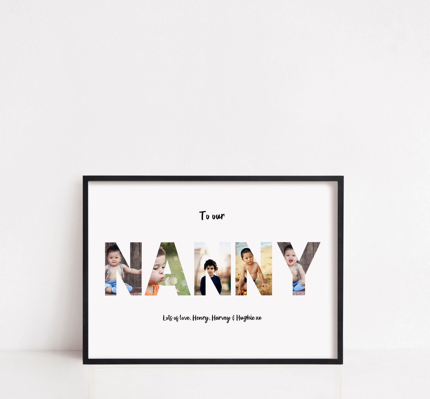 Mother's Day Print | Personalised Photo Letters | Nanny Print | Mother's Day Gift | Personalised Nanny Gift | Nanny Birthday Gift