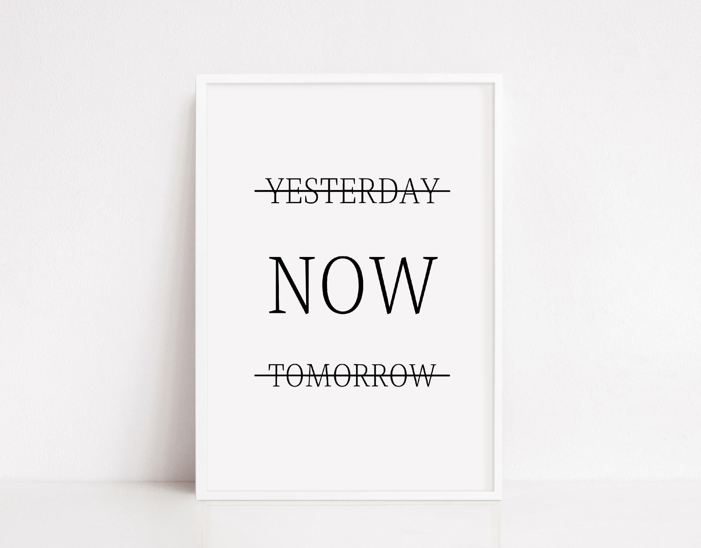 Quote Print | Yesterday, Now, Tomorrow | Motivational Print | Positive Print