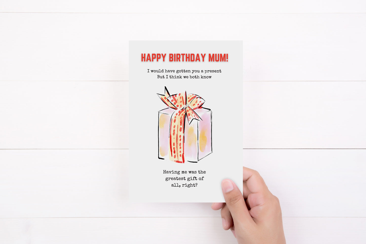 Birthday Card | Happy Birthday Mum | Joke Card