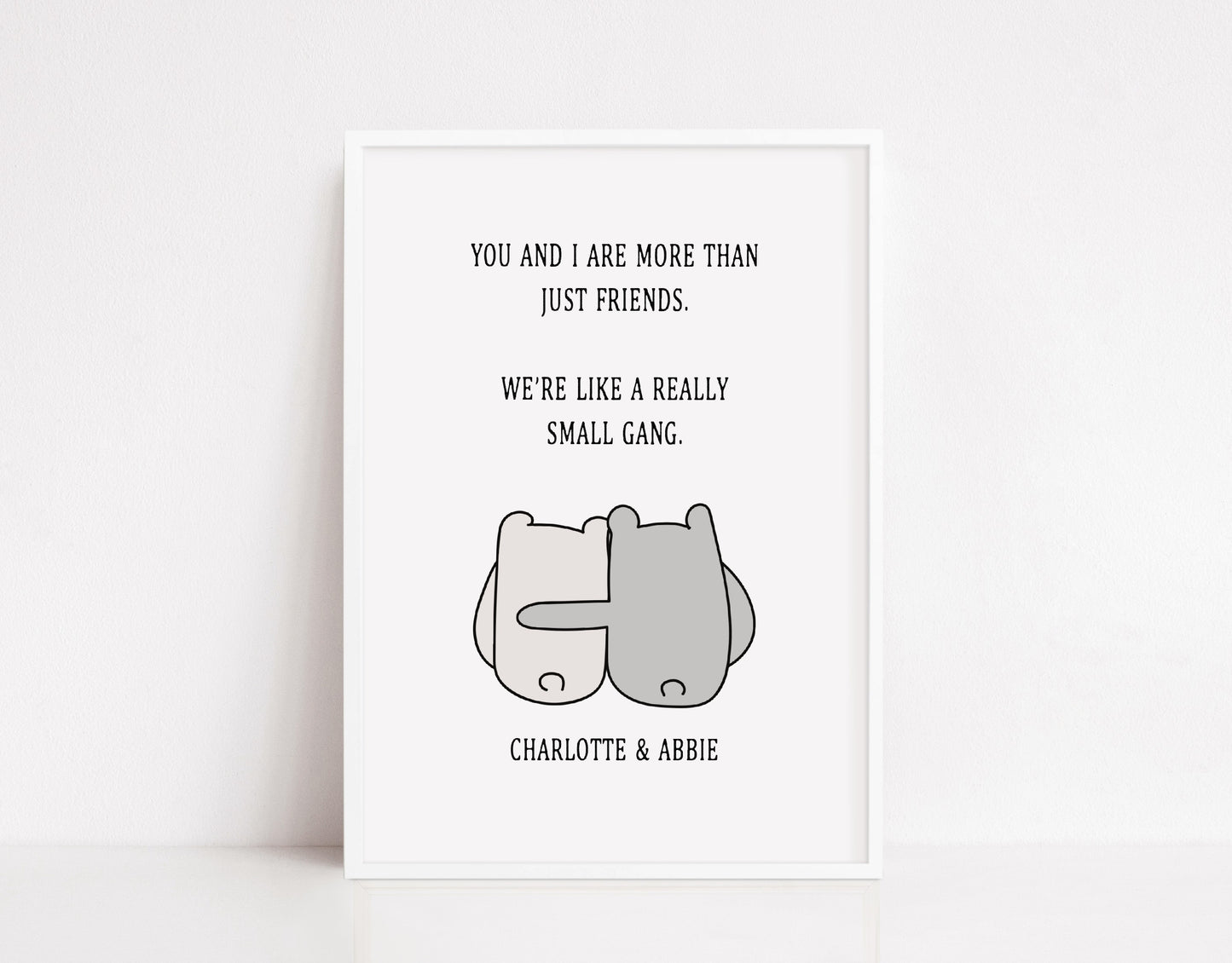 Friendship Print | Personalised Friend Besties Print | Small Gang Print | Friend Gift