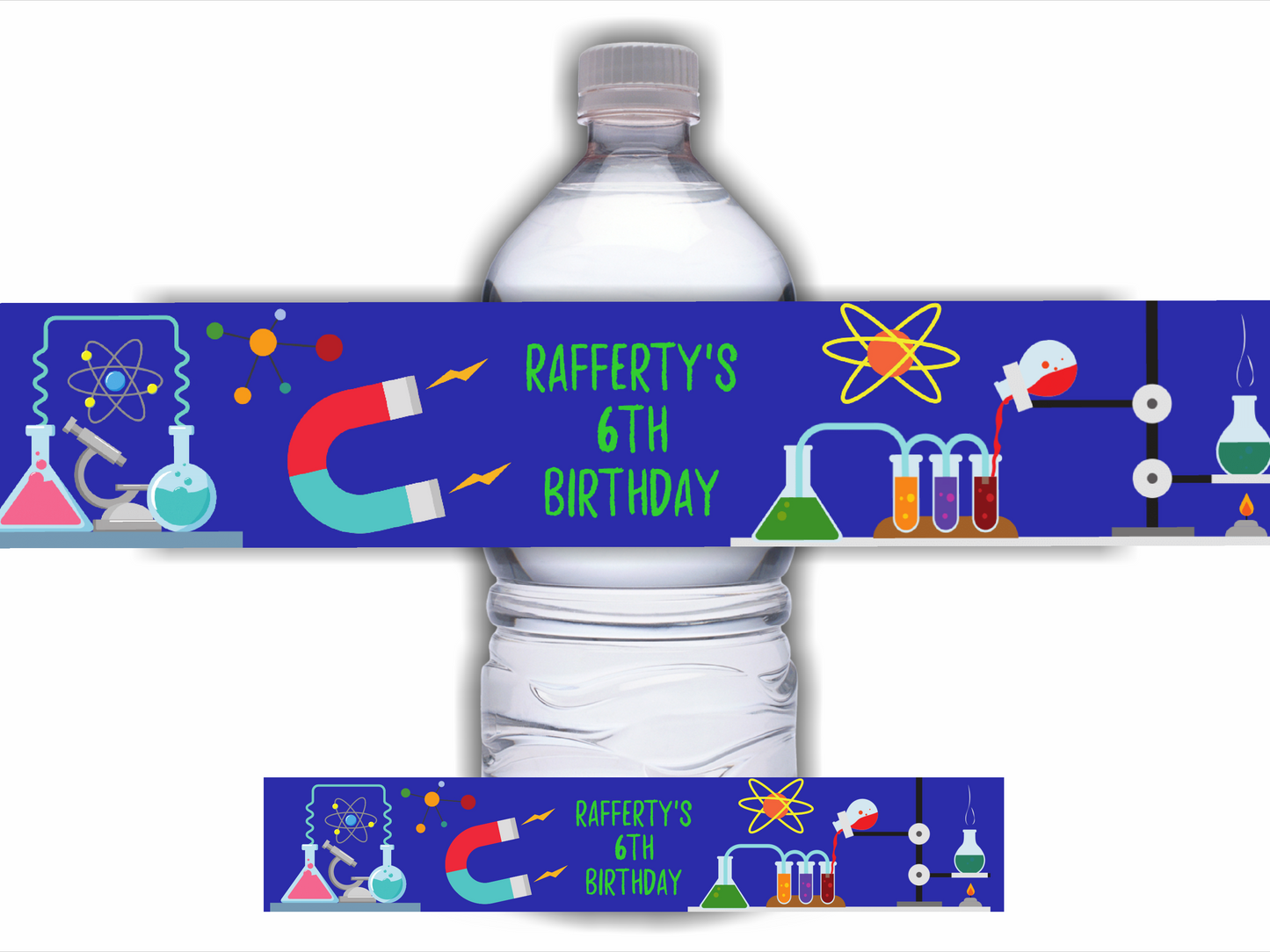 Juice Bottle Labels | Science Party Labels | Water Bottle Stickers | Science Party | Party Stickers - Dinky Designs