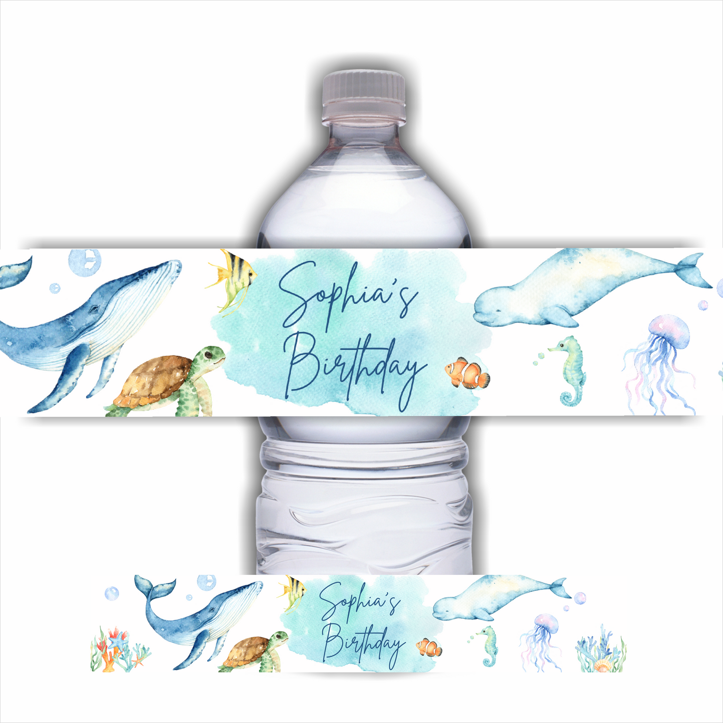 Juice Bottle Labels | Under The Sea Party Juice Labels | Water Bottle Stickers | Under The Sea Party | Party Stickers | Sea Animal Party Decor
