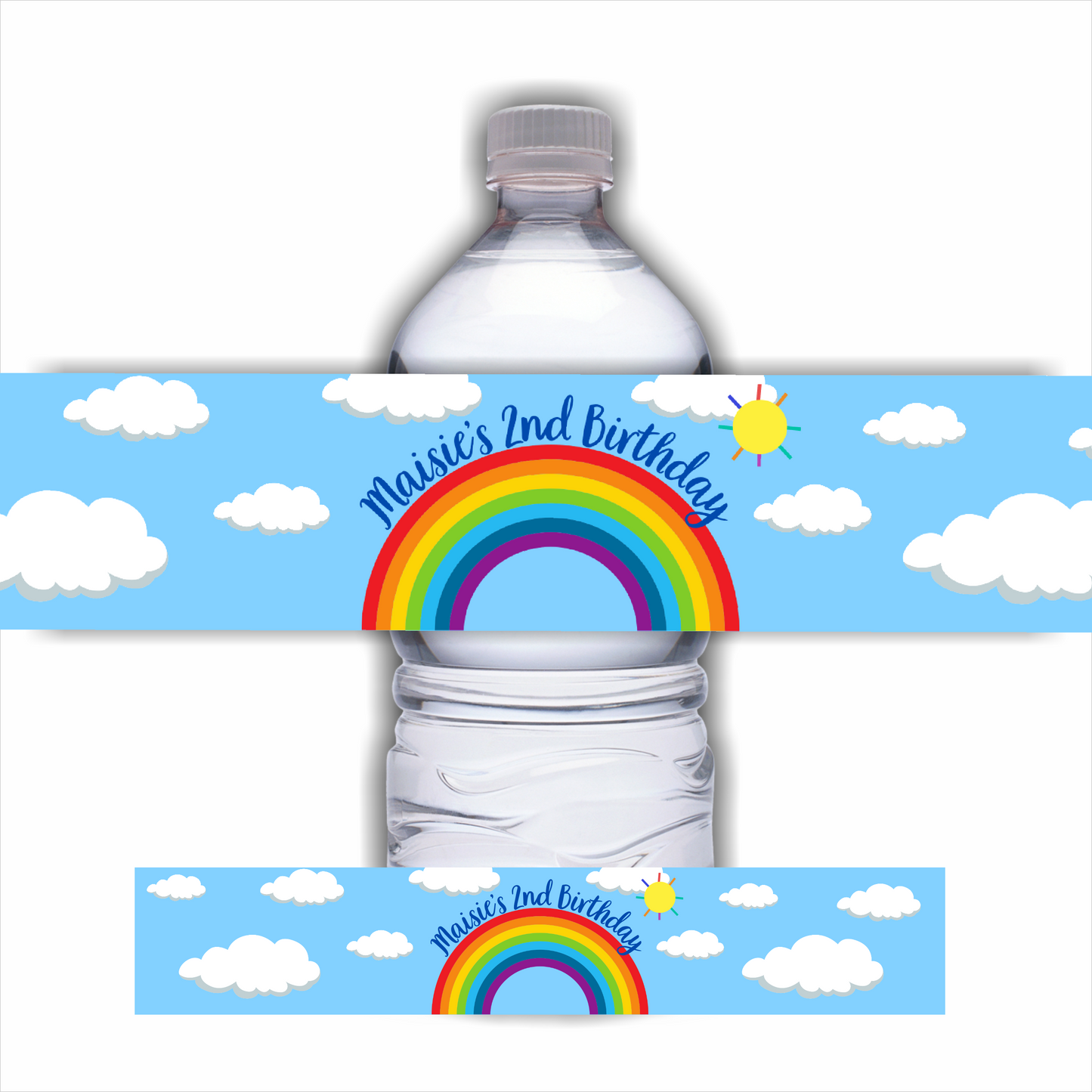 Juice Bottle Labels | Rainbow Labels | Water Bottle Stickers | Rainbow Baby Shower, Birthday Party
