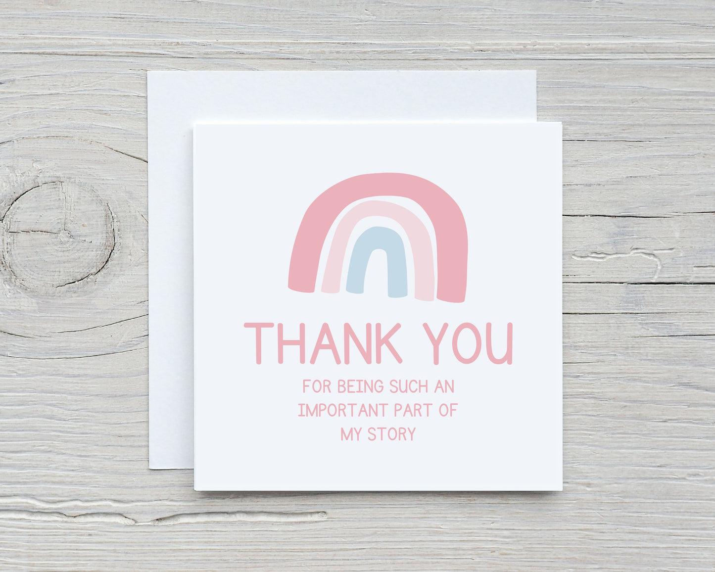 Teacher Card | Thank You For Being Such An Important Part Of My Story | Rainbow Thank You Card (Design 1)
