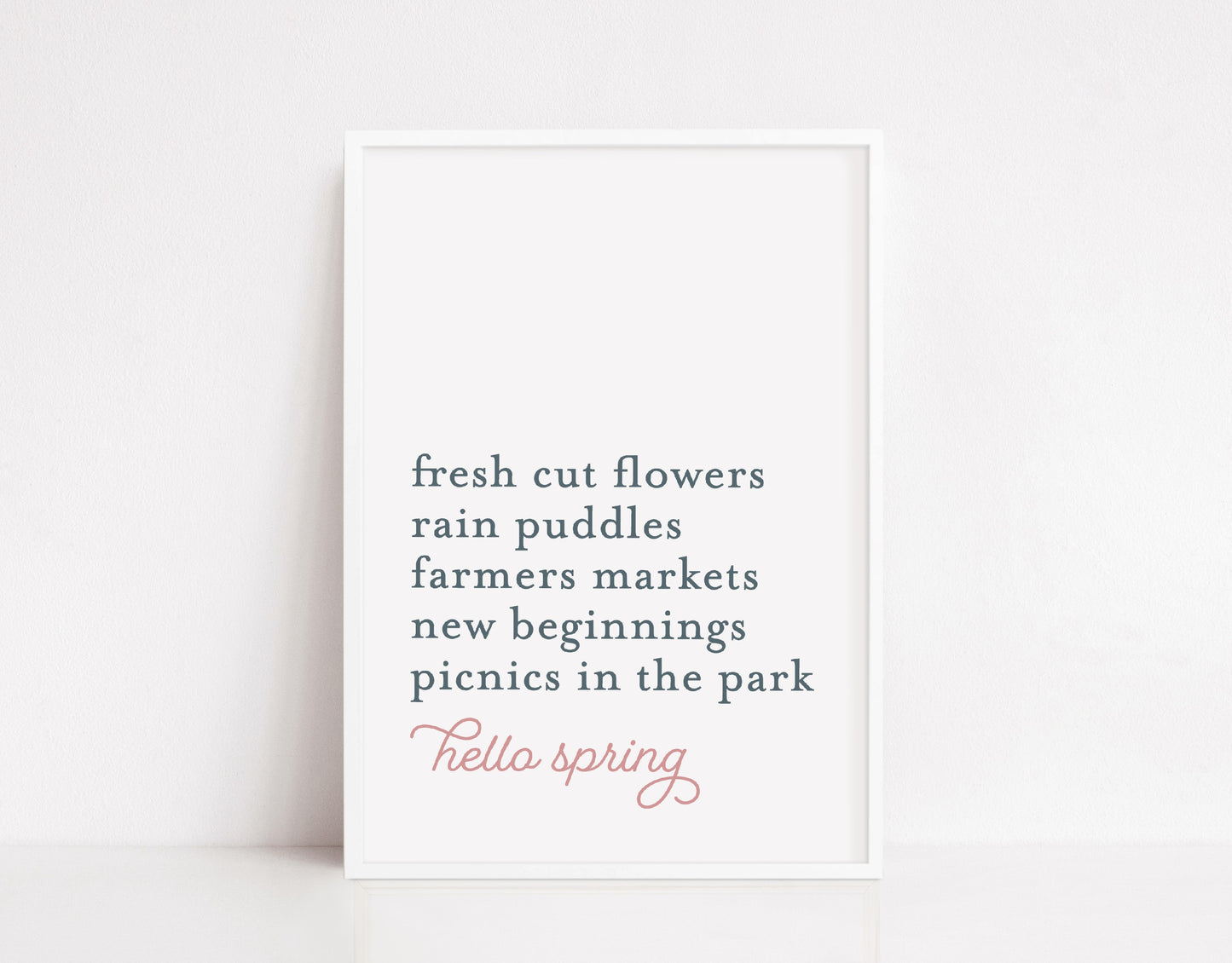 Seasonal Print | Hello Spring | Quote Print