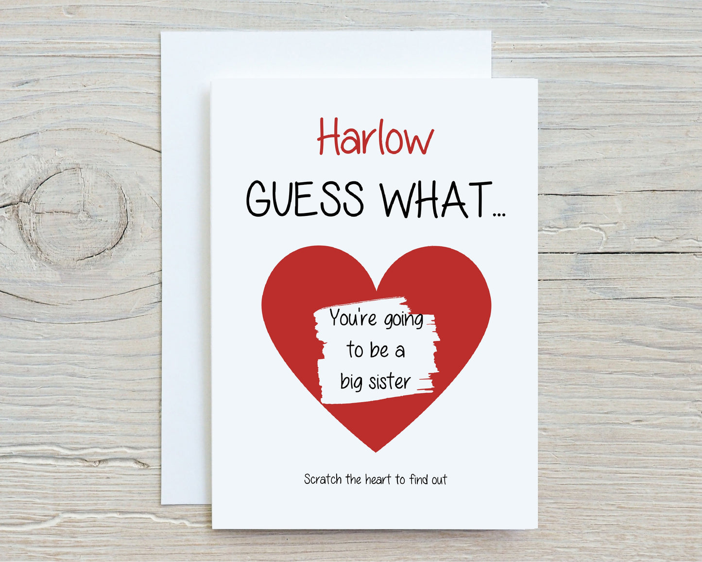 Scratch Card | Surprise Card | Big Sister Reveal Card