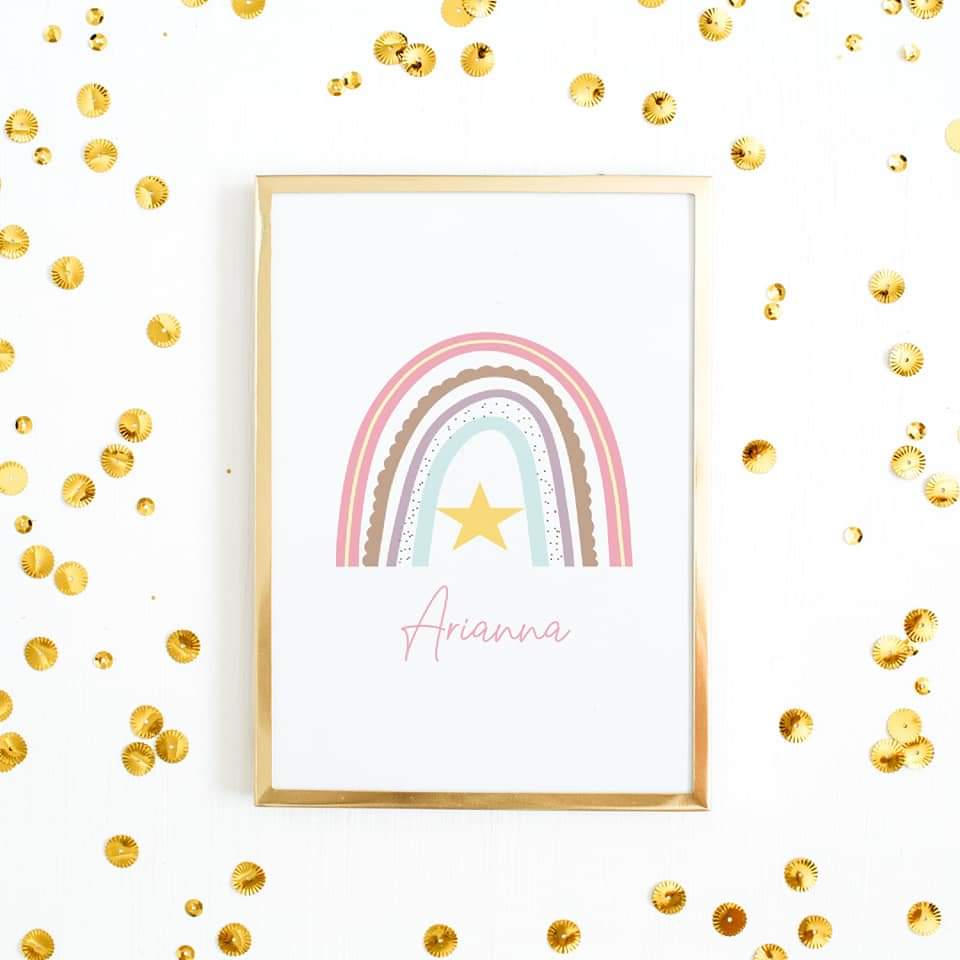 Personalised Print | Rainbow Print | Nursery Print