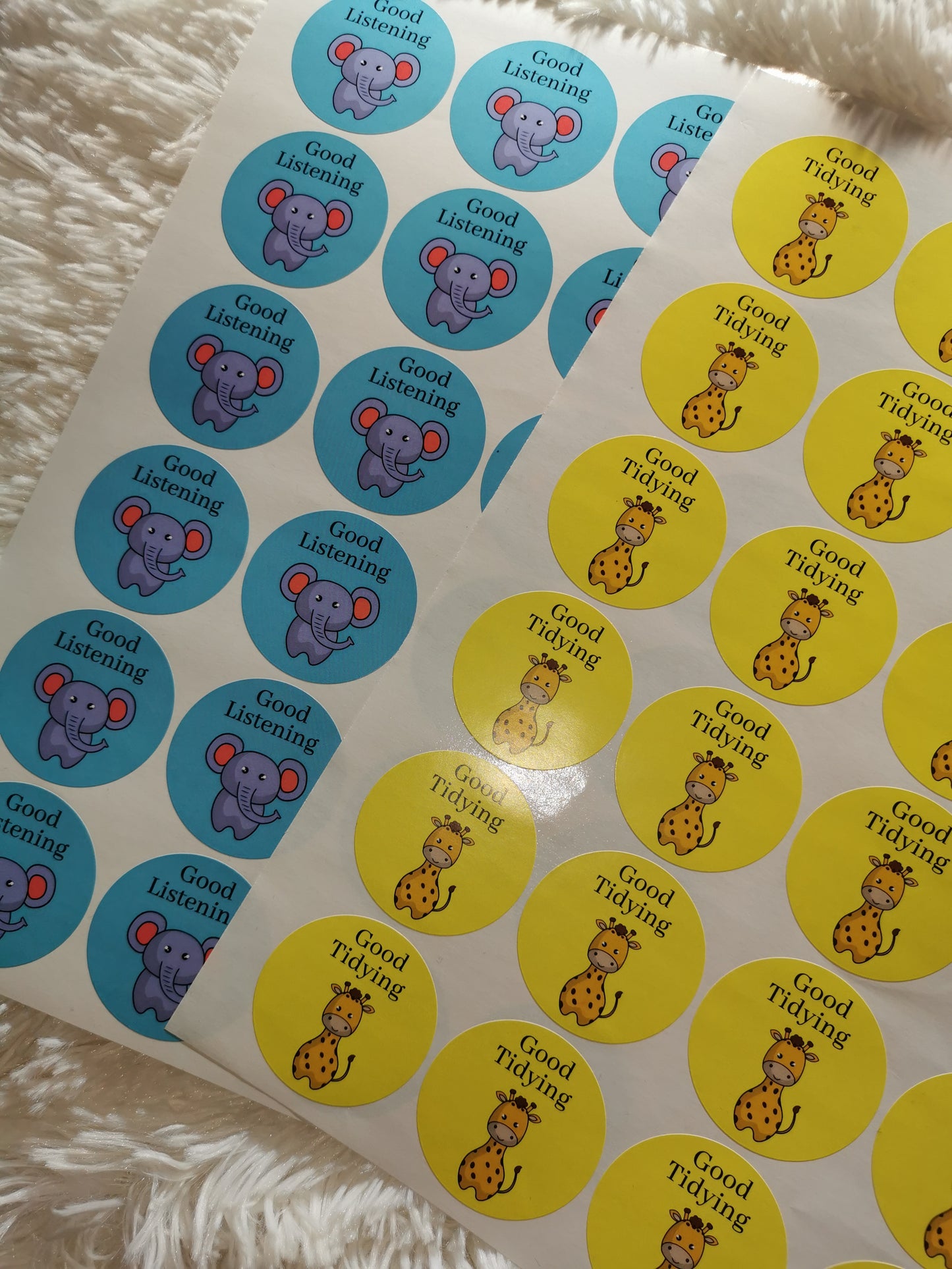 Teacher Stickers | Well Done Stickers | Reward Stickers | Sticker Sheet | Good Listening | Good Tidying