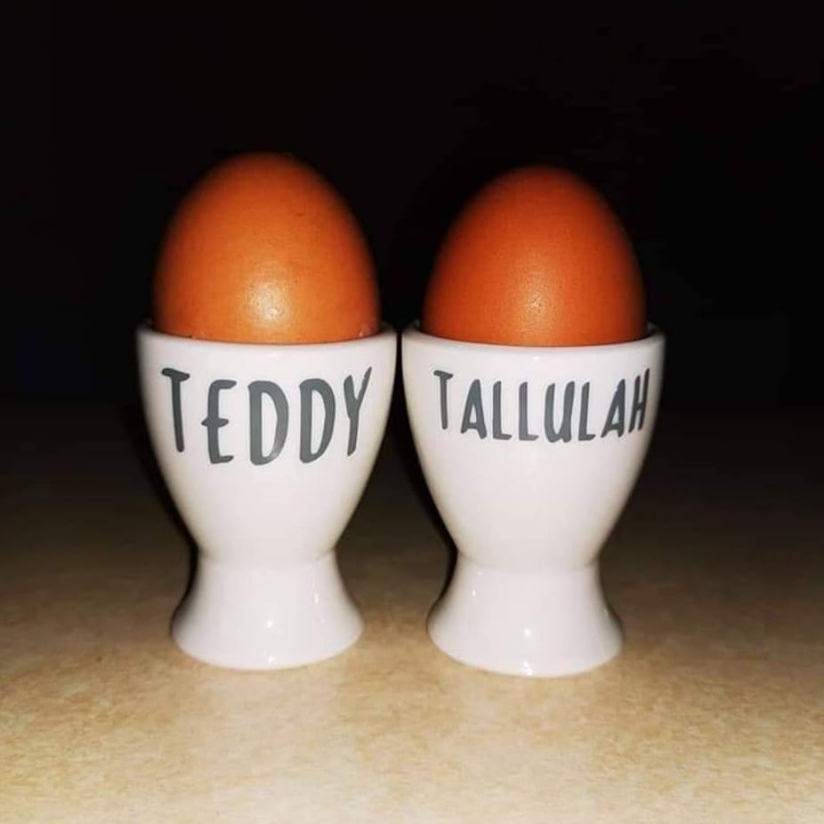 Personalised Egg Cup Sticker | *Sticker Only* | Personalised Easter Gift | Decal Only