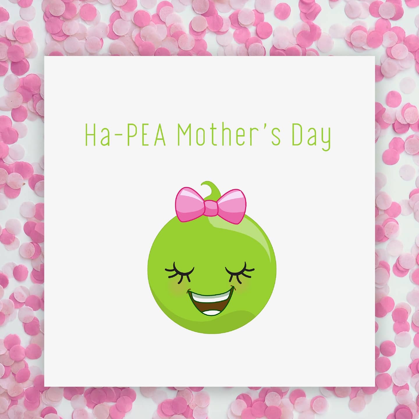 Mothers Day Card | Ha-pea Mother's Day | Cute Card (Design 2)