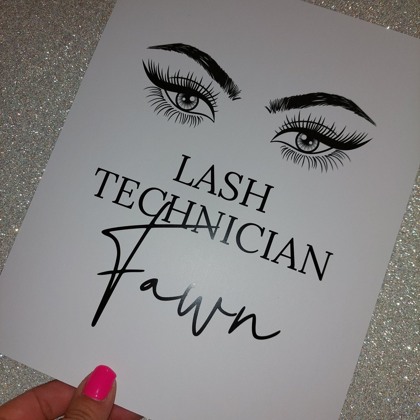 Salon Print | Personalised Lash Technician | Eyelash Print