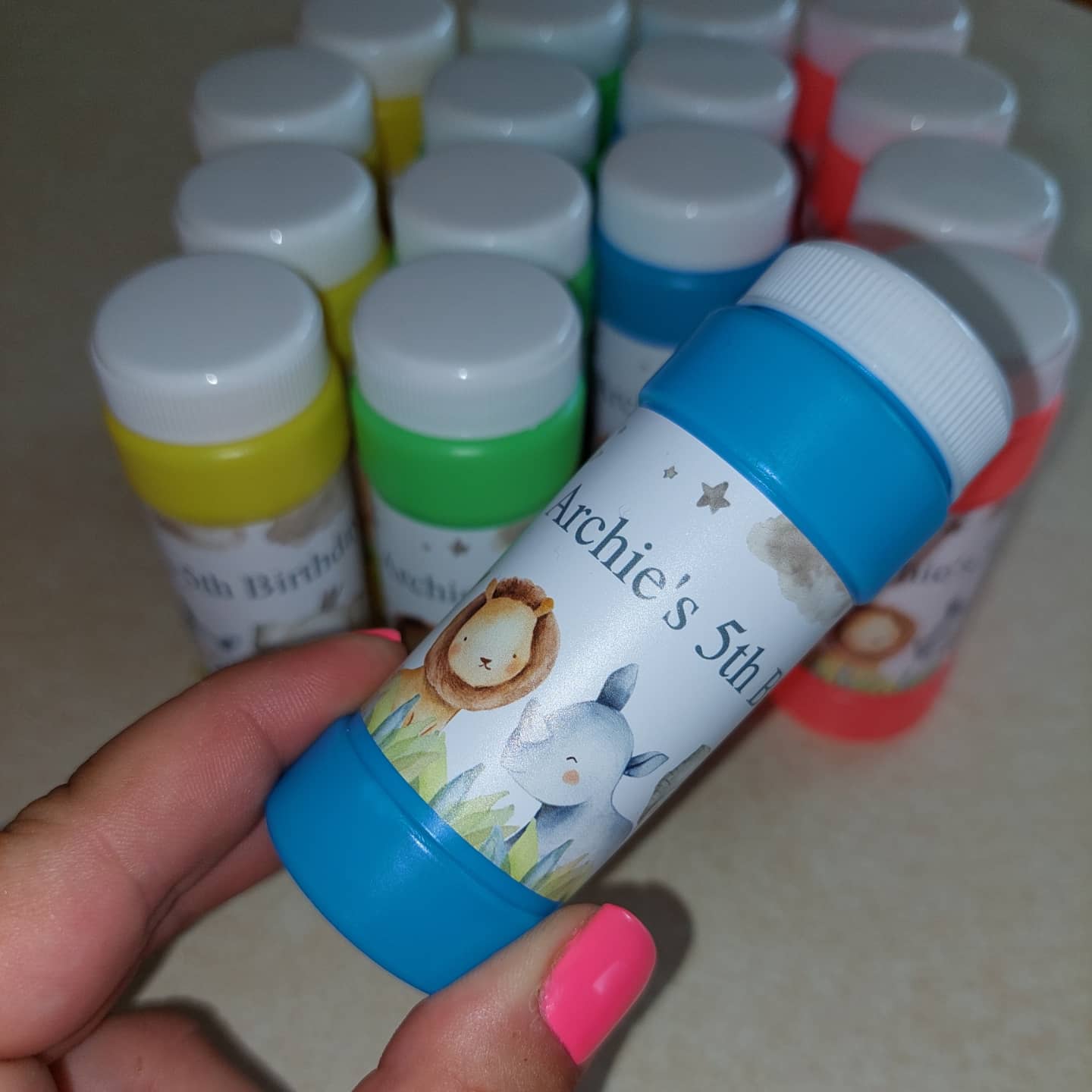 Bubble Wrapper Sticker Labels | Safari Animal Bubble Labels | Bubble Stickers | Bubble Party Favours | Party Stickers