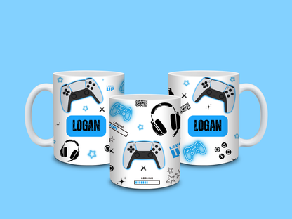 Gaming Mug | Blue Gaming Mug | Personalised Gamer Mug | Gift Idea