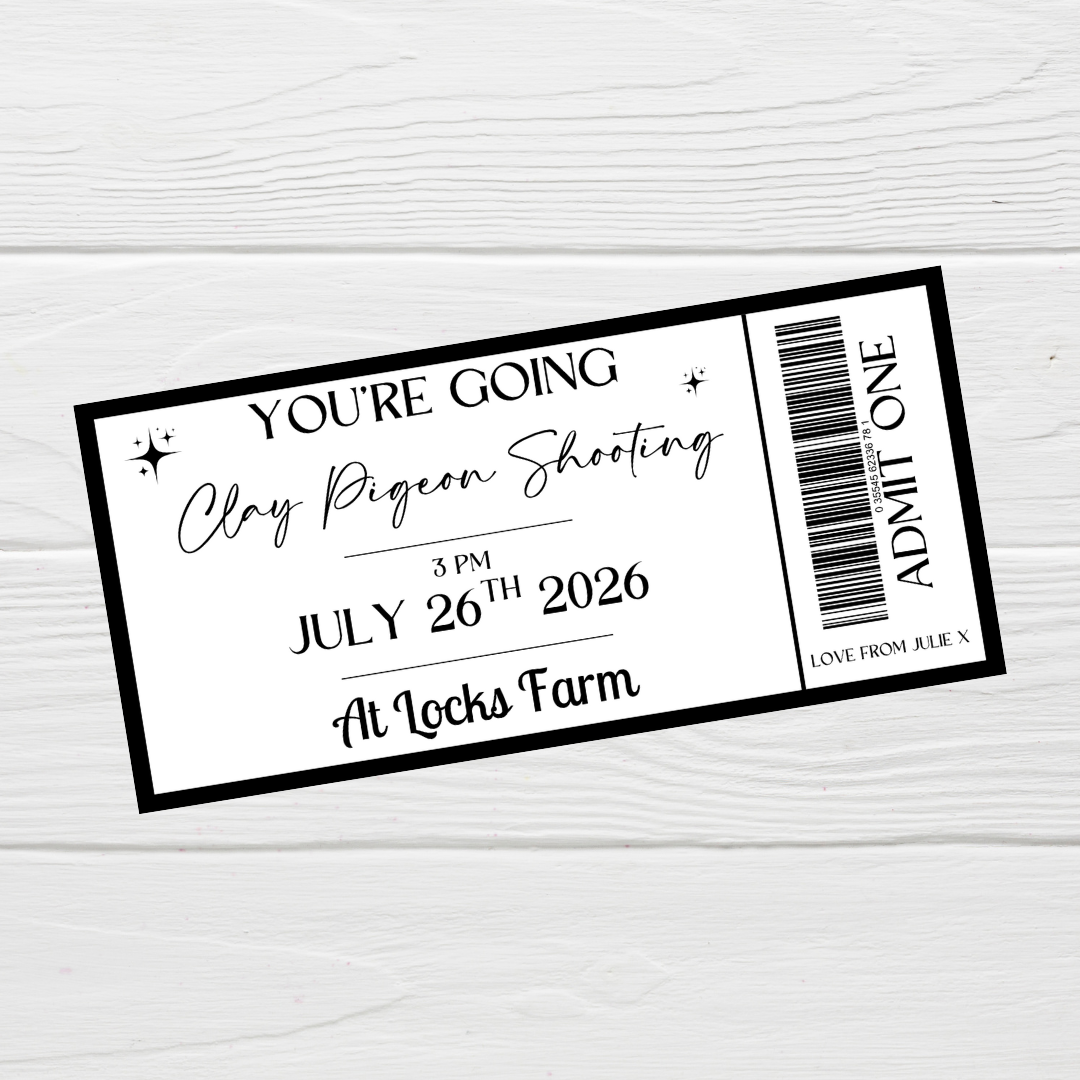 Surprise Ticket Print | Personalised Black & White Ticket Voucher | Gift Idea