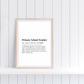 Definition Print | Primary School Teacher | Teacher Gift Idea | Design 2