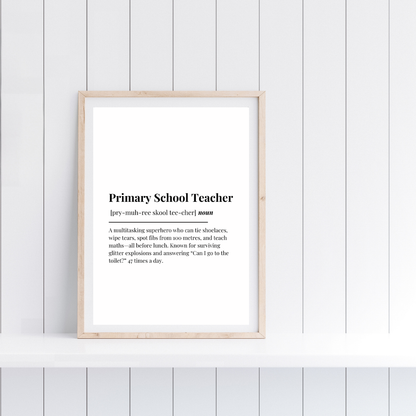 Definition Print | Primary School Teacher | Teacher Gift Idea | Design 2