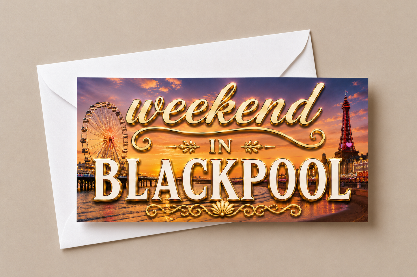 Surprise Ticket Print | Weekend In Blackpool | Ticket Pass Voucher Membership | Gift Idea