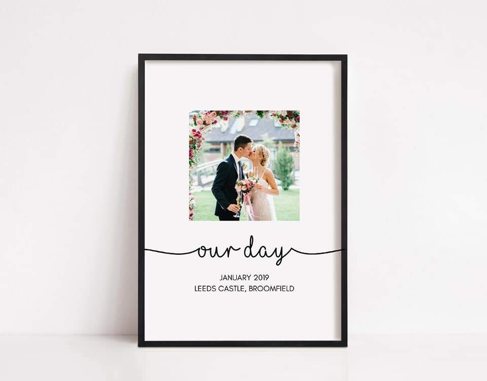 Wedding Print | Our Wedding Day | Personalised Print | Keepsake Wedding Gift