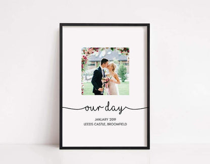 Wedding Print | Our Wedding Day | Personalised Print | Keepsake Wedding Gift