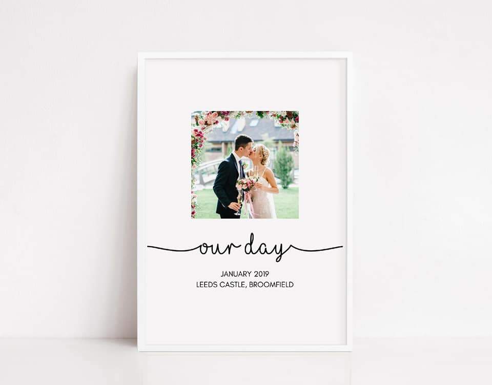 Wedding Print | Our Wedding Day | Personalised Print | Keepsake Wedding Gift