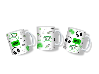 Gaming Mug | Green Gaming Mug | Personalised Gamer Mug | Gift Idea