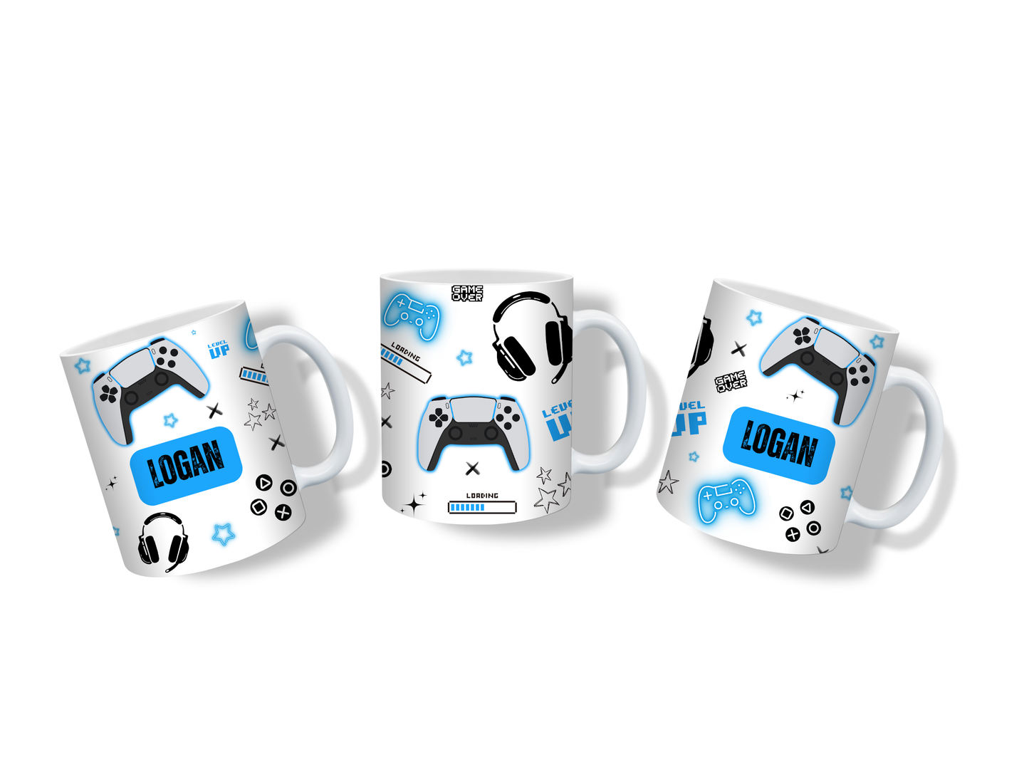 Gaming Mug | Blue Gaming Mug | Personalised Gamer Mug | Gift Idea