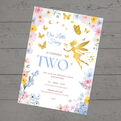 Fairy Party Invitations | A6 Invites | Fairy Theme Invitations | Party Invitations - Dinky Designs