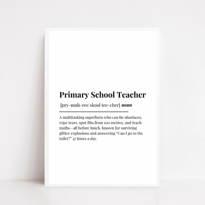 Definition Print | Primary School Teacher | Teacher Gift Idea | Design 2