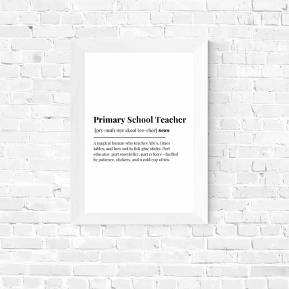 Definition Print | Primary School Teacher | Teacher Gift Idea | Design 1