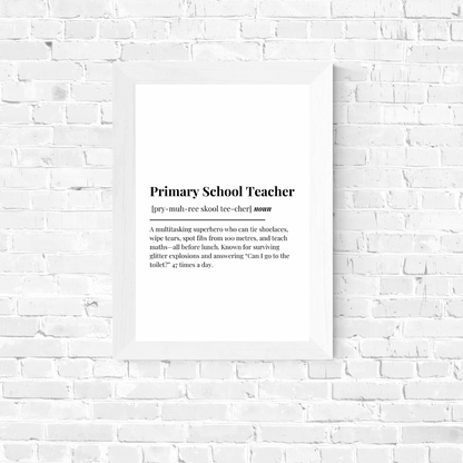 Definition Print | Primary School Teacher | Teacher Gift Idea | Design 2
