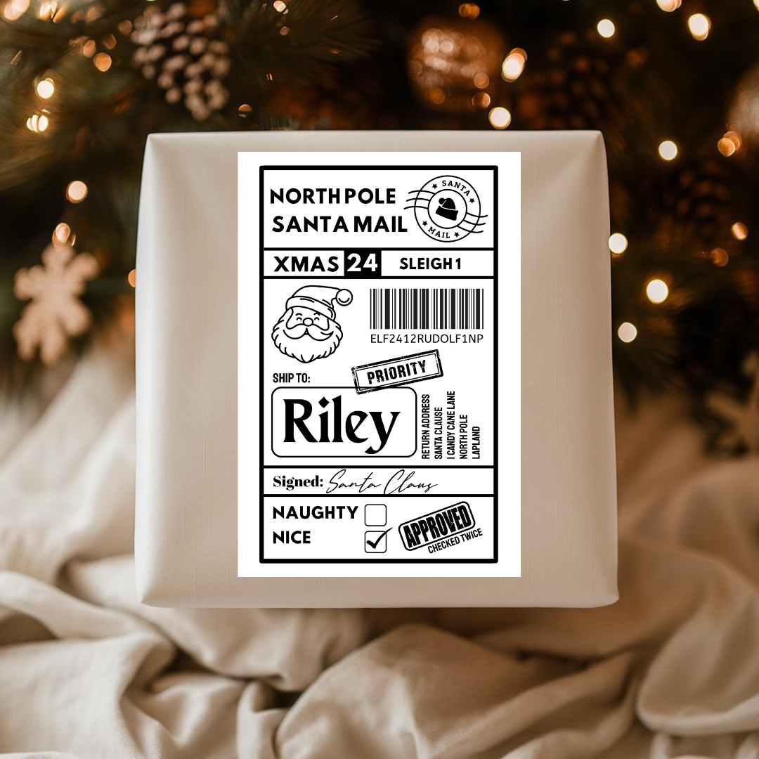 Christmas Labels | Personalised Christmas Parcel Stickers | Christmas Ideas