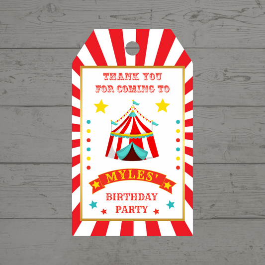 Gift Tags | Circus Gift Tags | Party Tags | Party Gift Tags | Circus Party Theme