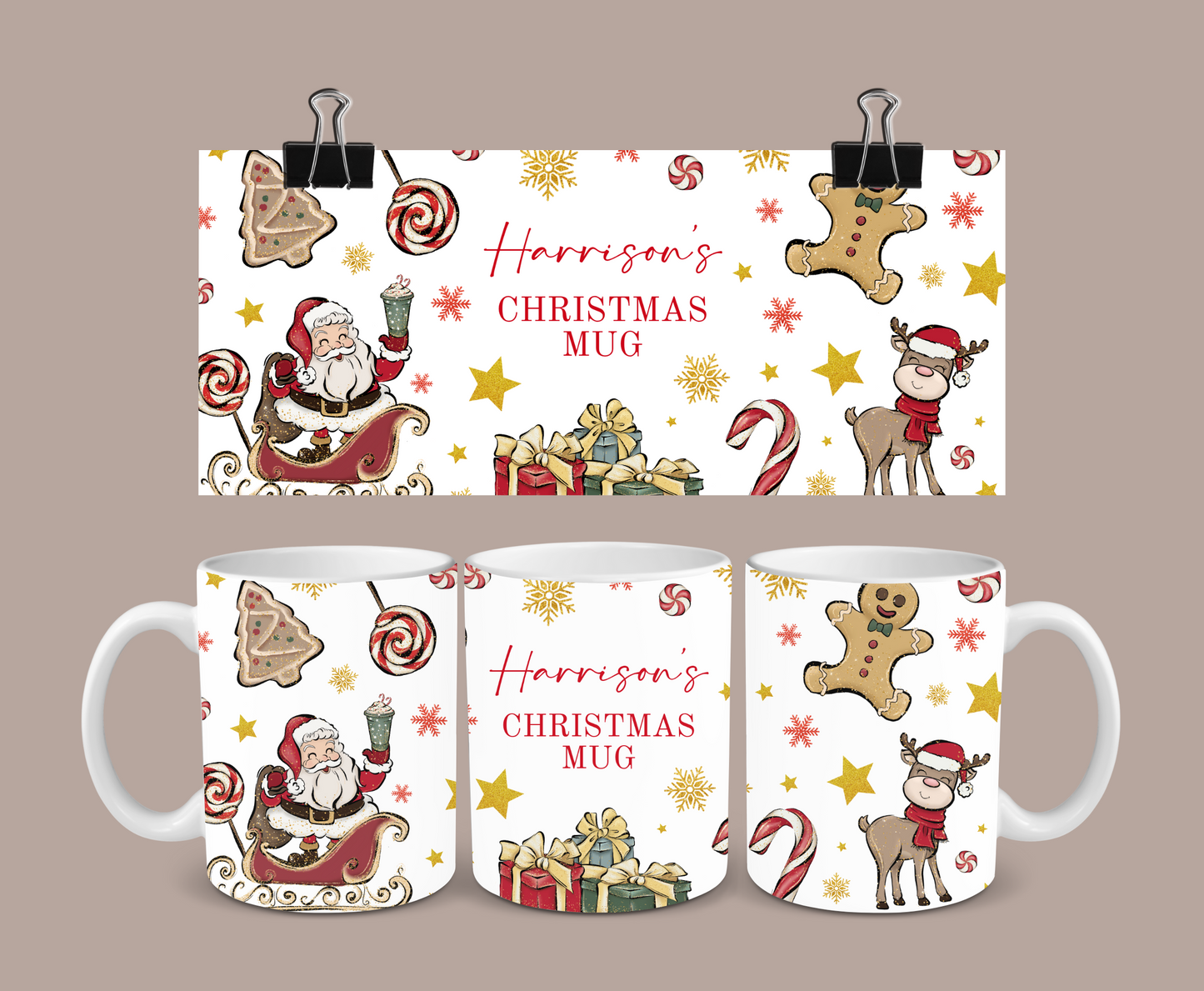 Christmas Mug | Personalised Santa Mug | Gift Idea