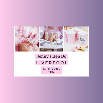 Hen Party Invitations | A6 Invites | Hen Party Save The Dates | Design 1