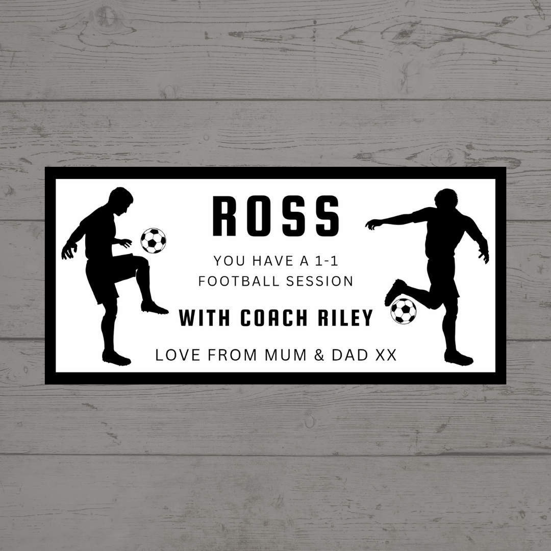 Surprise Ticket Print | Personalised Football Ticket Gift Voucher | Gift Idea