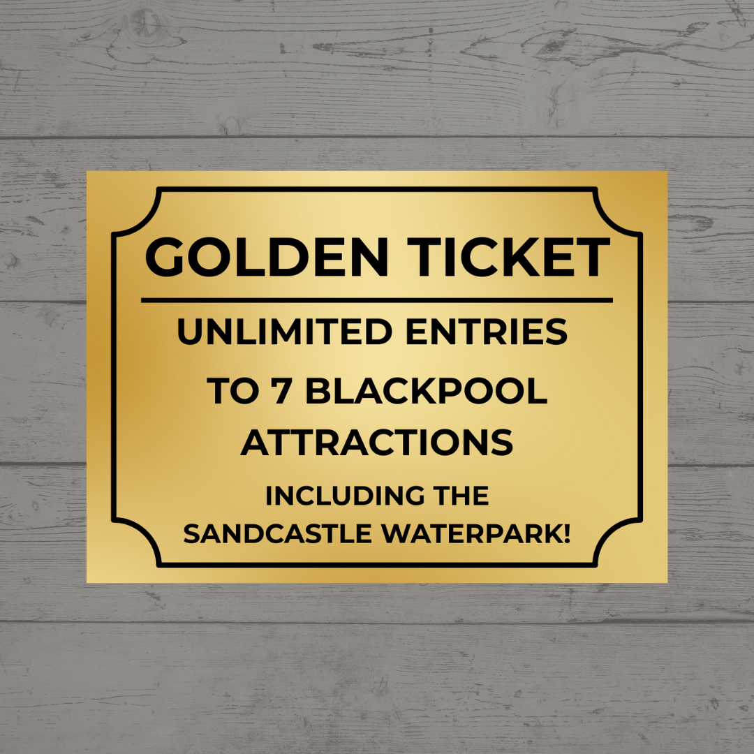 A6 Print | Golden Ticket Gift Voucher | Gift Idea - Dinky Designs