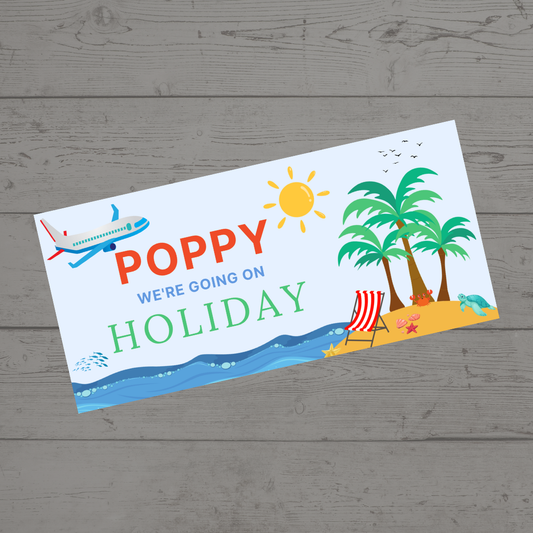 Surprise Ticket Print | Personalised Summer Holiday Vacation Ticket Voucher | Gift Idea