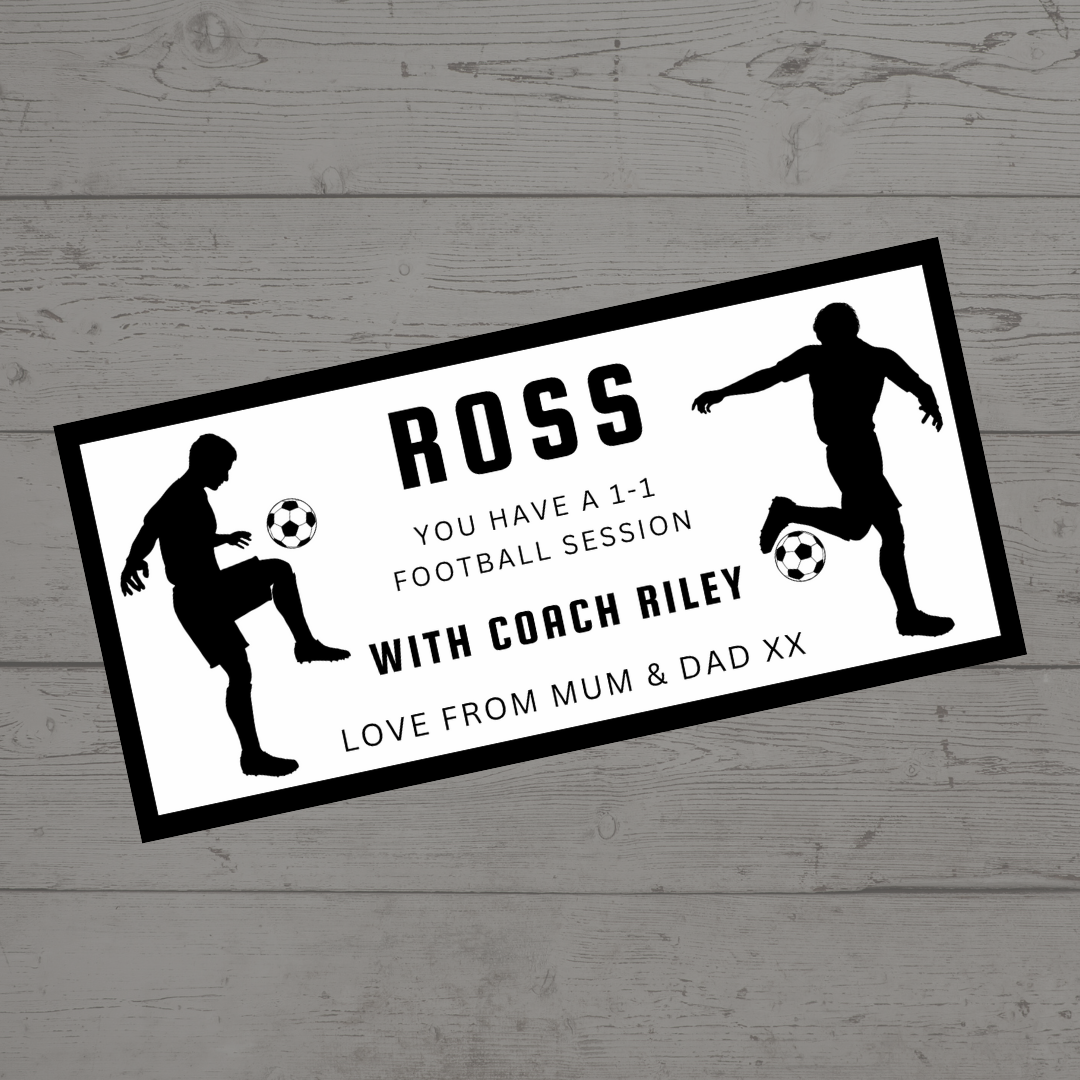 Surprise Ticket Print | Personalised Football Ticket Gift Voucher | Gift Idea