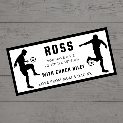 Surprise Ticket Print | Personalised Football Ticket Gift Voucher | Gift Idea