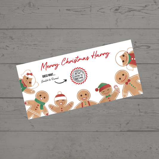 Gingerbread Surprise Christmas Ticket Print | Personalised Gingerbread Christmas Ticket | Christmas Scratch Reveal | Gift Idea
