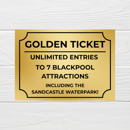 A6 Print | Golden Ticket Gift Voucher | Gift Idea - Dinky Designs