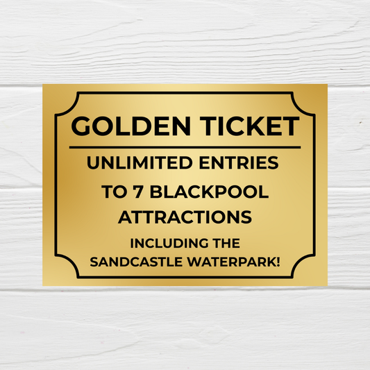 A6 Print | Golden Ticket Gift Voucher | Gift Idea