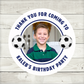 Navy Blue Football Photo Birthday Stickers | Various Sizes | Football Party Supplies | Football Party Theme