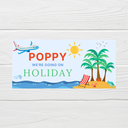 Surprise Ticket Print | Personalised Summer Holiday Vacation Ticket Voucher | Gift Idea