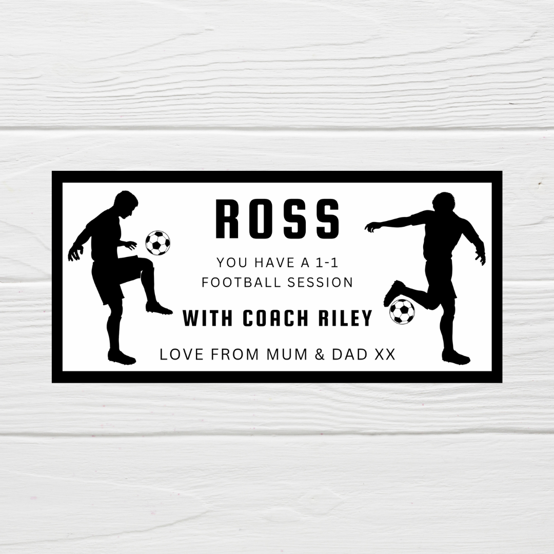 Surprise Ticket Print | Personalised Football Ticket Gift Voucher | Gift Idea