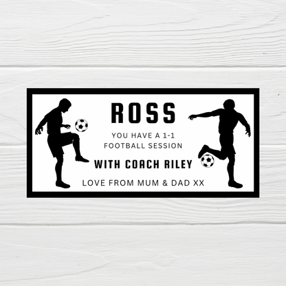 Surprise Ticket Print | Personalised Football Ticket Gift Voucher | Gift Idea