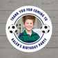 Navy Blue Football Photo Birthday Stickers | Various Sizes | Football Party Supplies | Football Party Theme