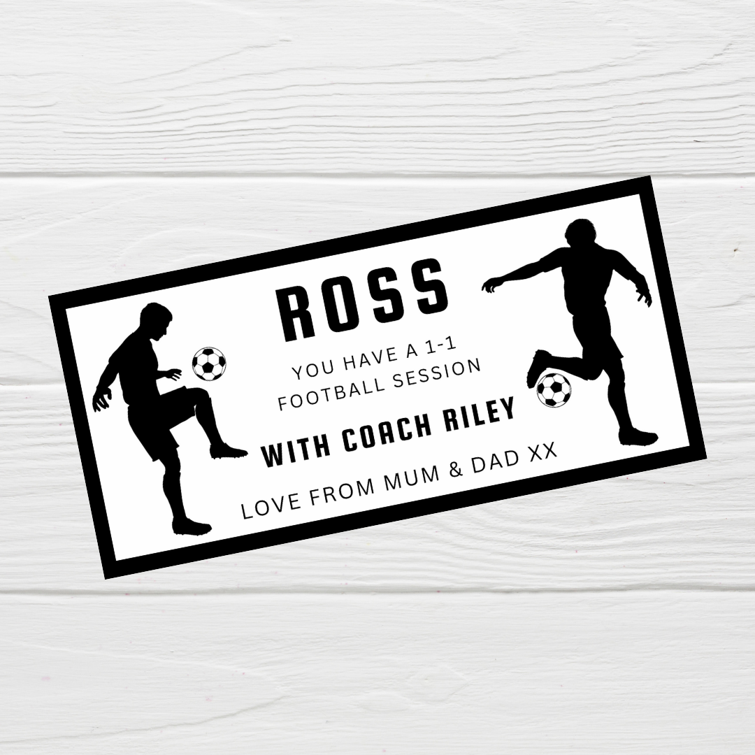 Surprise Ticket Print | Personalised Football Ticket Gift Voucher | Gift Idea