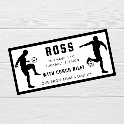 Surprise Ticket Print | Personalised Football Ticket Gift Voucher | Gift Idea
