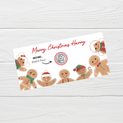 Gingerbread Surprise Christmas Ticket Print | Personalised Gingerbread Christmas Ticket | Christmas Scratch Reveal | Gift Idea